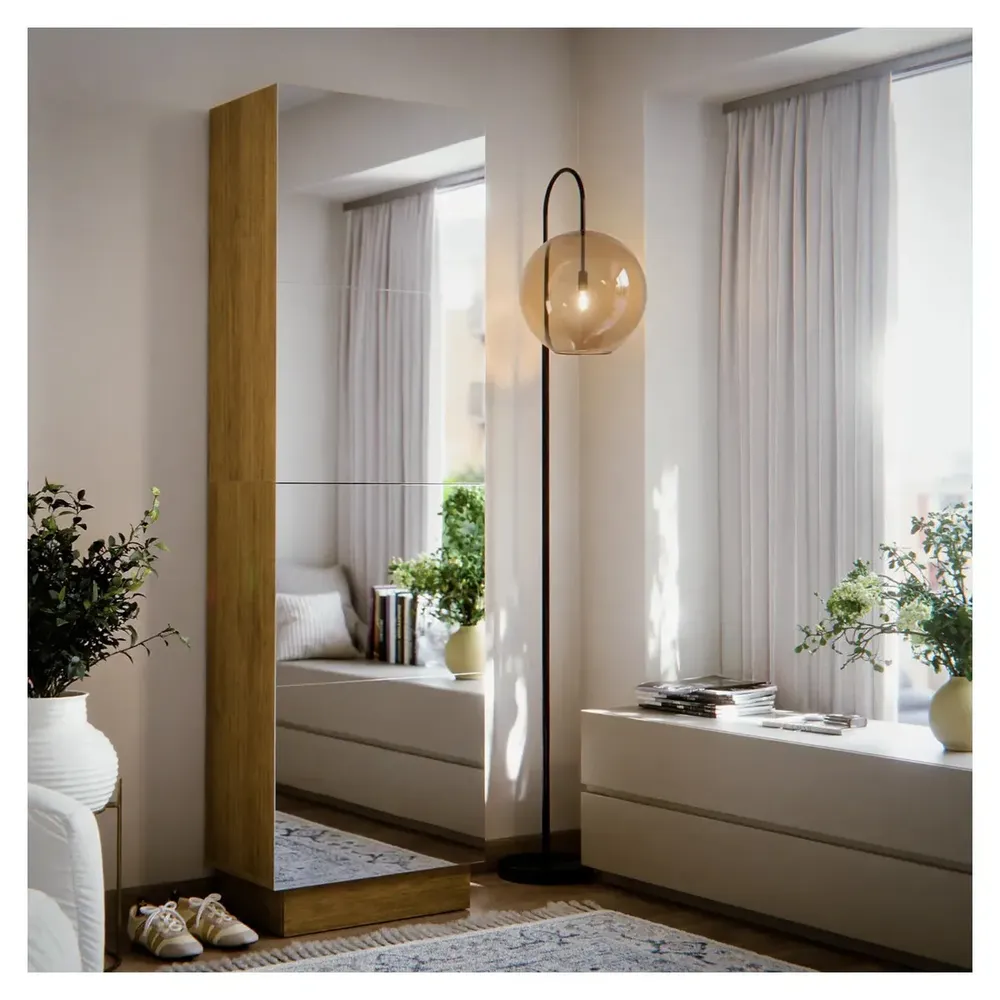 foto de Sapateira Laine 2 Portas Com Espelho Prateleiras 1 Gaveta Para Organizador Quarto Sala Acessórios Roupas Amadeirado Cor Cinamomo
