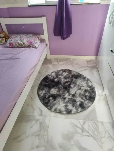 foto de Tapete Peludo Redondo Luxo Diâmetro 1,00 X 1,00 Promoção